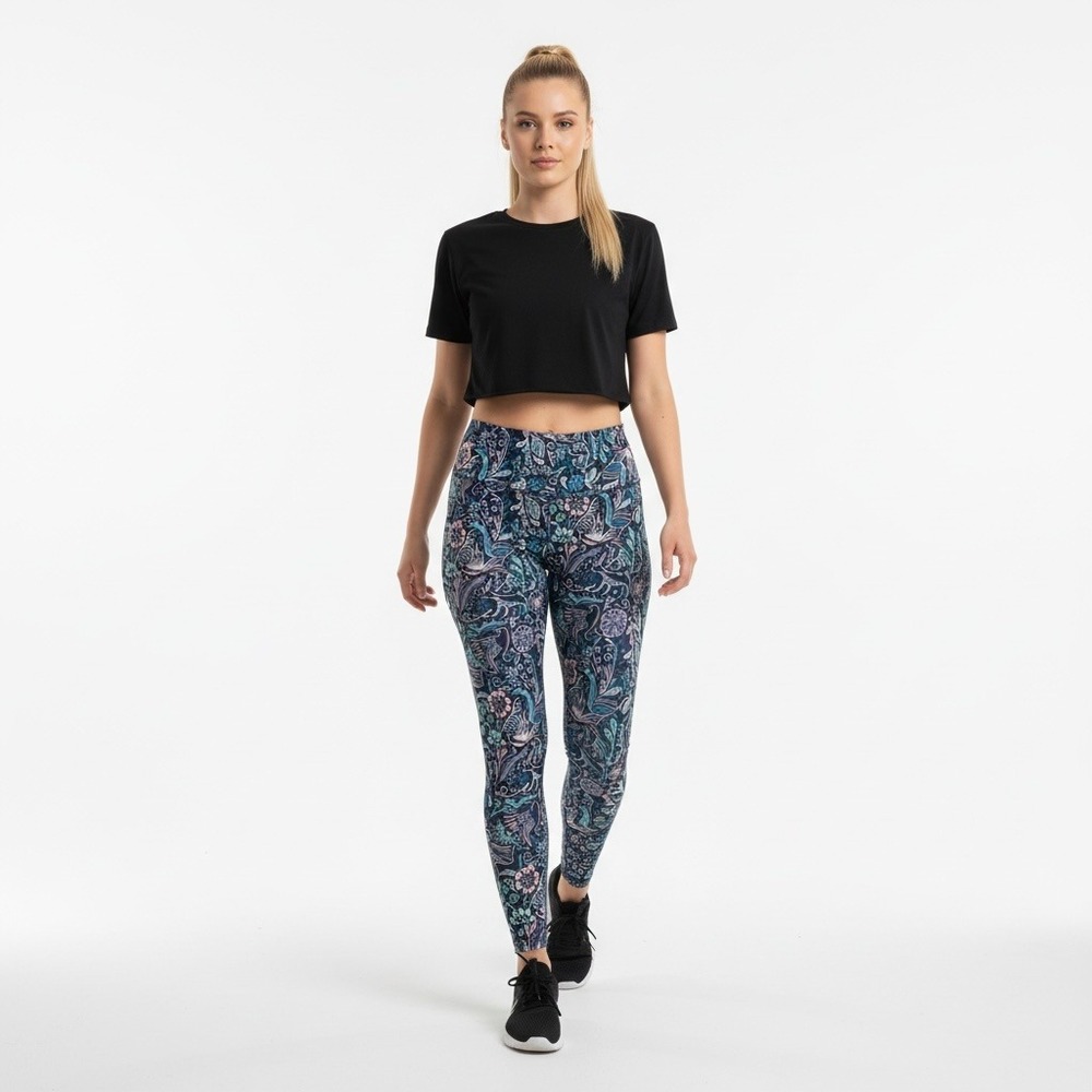 Nanette Lepore Active 2X Compression Leggings Floral  High Rise Yoga Pants NEW